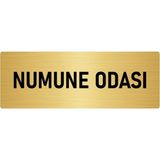 Özarslan Dizayn Departman Kapı İsimliği Numune Odası 10x20 cm Altın Renk Metal Yönlendirme Levhası