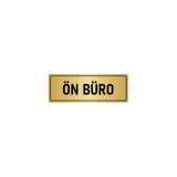 Özarslan Dizayn Departman Kapı İsimliği Ön Büro 7x20 cm Altın Renk Metal Yönlendirme Levhası