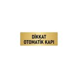 Özarslan Dizayn Departman Kapı İsimliği Otomatik Kapı 10x20 cm Altın Renk Metal Yönlendirme Levhası