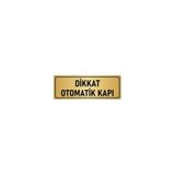 Özarslan Dizayn Departman Kapı İsimliği Otomatik Kapı 5x20 cm Altın Renk Metal Yönlendirme Levhası