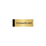 Özarslan Dizayn Departman Kapı İsimliği Otomatik Kapı 7x20 cm Altın Renk Metal Yönlendirme Levhası