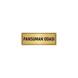 Özarslan Dizayn Departman Kapı İsimliği Pansuman Odası 10x20 cm Altın Renk Metal Yönlendirme Levhası