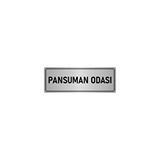 Özarslan Dizayn Departman Kapı İsimliği Pansuman Odası 10x20 cm Gümüş Renk Metal Yönlendirme Levhası