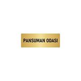 Özarslan Dizayn Departman Kapı İsimliği Pansuman Odası 5x20 cm Altın Renk Metal Yönlendirme Levhası