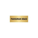 Özarslan Dizayn Departman Kapı İsimliği Pansuman Odası 7x20 cm Altın Renk Metal Yönlendirme Levhası