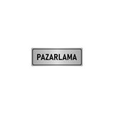 Özarslan Dizayn Departman Kapı İsimliği Pazarlama 10x20 cm Gümüş Renk Metal Yönlendirme Levhası