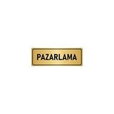 Özarslan Dizayn Departman Kapı İsimliği Pazarlama 5x20 cm Altın Renk Metal Yönlendirme Levhası