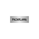 Özarslan Dizayn Departman Kapı İsimliği Pazarlama 7x20 cm Gümüş Renk Metal Yönlendirme Levhası