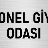 Özarslan Dizayn Departman Kapı İsimliği Personel Giyinme Odası 7x20 cm Gümüş Renk Metal Yönlendirme Levhası