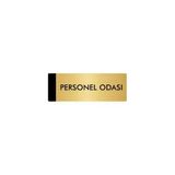 Özarslan Dizayn Departman Kapı İsimliği Personel Odası 10x20 cm Altın Renk Metal Yönlendirme Levhası