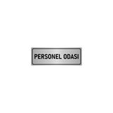 Özarslan Dizayn Departman Kapı İsimliği Personel Odası 10x20 cm Gümüş Renk Metal Yönlendirme Levhası