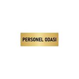 Özarslan Dizayn Departman Kapı İsimliği Personel Odası 5x20 cm Altın Renk Metal Yönlendirme Levhası