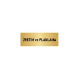 Özarslan Dizayn Departman Kapı İsimliği Planlama 10x20 cm Altın Renk Metal Yönlendirme Levhası