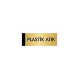 Özarslan Dizayn Departman Kapı İsimliği Plastik Atık 7x20 cm Altın Renk Metal Yönlendirme Levhası