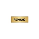 Özarslan Dizayn Departman Kapı İsimliği Psikolog 5x20 cm Altın Renk Metal Yönlendirme Levhası