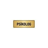 Özarslan Dizayn Departman Kapı İsimliği Psikolog 7x20 cm Altın Renk Metal Yönlendirme Levhası