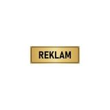 Özarslan Dizayn Departman Kapı İsimliği Reklam 10x20 cm Altın Renk Metal Yönlendirme Levhası
