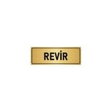 Özarslan Dizayn Departman Kapı İsimliği Revir 10x20 cm Altın Renk Metal Yönlendirme Levhası
