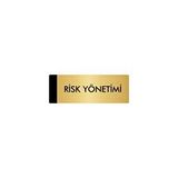 Özarslan Dizayn Departman Kapı İsimliği Risk Yönetimi 10x20 cm Altın Renk Metal Yönlendirme Levhası