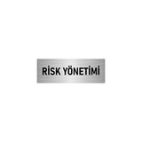 Özarslan Dizayn Departman Kapı İsimliği Risk Yönetimi 7x20 cm Gümüş Renk Metal Yönlendirme Levhası