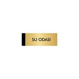 Özarslan Dizayn Departman Kapı İsimliği Su Odası 10x20 cm Altın Renk Metal Yönlendirme Levhası