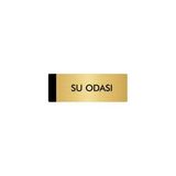 Özarslan Dizayn Departman Kapı İsimliği Su Odası 7x20 cm Altın Renk Metal Yönlendirme Levhası