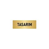 Özarslan Dizayn Departman Kapı İsimliği Tasarım 5x20 cm Altın Renk Metal Yönlendirme Levhası