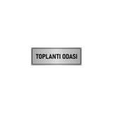 Özarslan Dizayn Departman Kapı İsimliği Toplantı Odası 10x20 cm Gümüş Renk Metal Yönlendirme Levhası