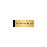 Özarslan Dizayn Departman Kapı İsimliği Uygulama Odası 10x20 cm Altın Renk Metal Yönlendirme Levhası