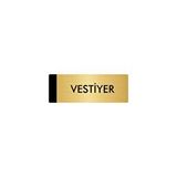 Özarslan Dizayn Departman Kapı İsimliği Vestiyer 5x20 cm Altın Renk Metal Yönlendirme Levhası