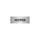 Özarslan Dizayn Departman Kapı İsimliği Vestiyer 5x20 cm Gümüş Renk Metal Yönlendirme Levhası