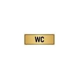 Özarslan Dizayn Departman Kapı İsimliği Wc 10x20 cm Altın Renk Metal Yönlendirme Levhası