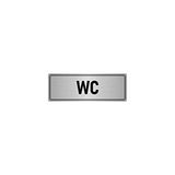 Özarslan Dizayn Departman Kapı İsimliği Wc 10x20 cm Gümüş Renk Metal Yönlendirme Levhası