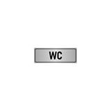 Özarslan Dizayn Departman Kapı İsimliği Wc 5x20 cm Gümüş Renk Metal Yönlendirme Levhası