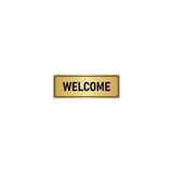 Özarslan Dizayn Departman Kapı İsimliği Welcome 7x20 cm Altın Renk Metal Yönlendirme Levhası