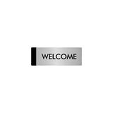 Özarslan Dizayn Departman Kapı İsimliği Welcome 7x20 cm Gümüş Renk Metal Yönlendirme Levhası