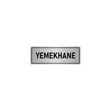 Özarslan Dizayn Departman Kapı İsimliği Yemekhane 10x20 cm Gümüş Renk Metal Yönlendirme Levhası