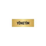 Özarslan Dizayn Departman Kapı İsimliği Yönetim 10x20 cm Altın Renk Metal Yönlendirme Levhası