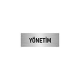 Özarslan Dizayn Departman Kapı İsimliği Yönetim 7x20 cm Gümüş Renk Metal Yönlendirme Levhası