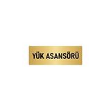 Özarslan Dizayn Departman Kapı İsimliği Yük Asansörü 10x20 cm Altın Renk Metal Yönlendirme Levhası