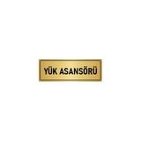 Özarslan Dizayn Departman Kapı İsimliği Yük Asansörü 7x20 cm Gümüş Renk Metal Yönlendirme Levhası