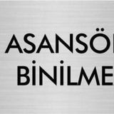 Özarslan Dizayn Departman Kapı İsimliği Yük Asansörüdür Binilmez 10x20 cm Gümüş Renk Metal Yönlendirme Levhası