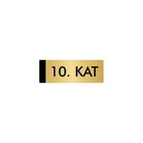 Özarslan Dizayn Departman Kapı İsimliği Zemin Kat 10x20 cm Altın Renk Metal Yönlendirme Levhası