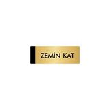 Özarslan Dizayn Departman Kapı İsimliği Zemin Kat 5x20 cm Altın Renk Metal Yönlendirme Levhası