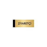 Özarslan Dizayn Departman Kapı İsimliği Ziyaretçi 10x20 cm Altın Renk Metal Yönlendirme Levhası