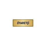 Özarslan Dizayn Departman Kapı İsimliği Ziyaretçi 5x20 cm Altın Renk Metal Yönlendirme Levhası