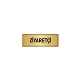 Özarslan Dizayn Departman Kapı İsimliği Ziyaretçi 7x20 cm Altın Renk Metal Yönlendirme Levhası