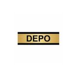 Özarslan Dizayn Depo 7x20 cm Altın Renk Metal Yönlendirme Levhası