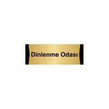 Özarslan Dizayn Dinlenme Odası 10x20 cm Altın Renk Metal Yönlendirme Levhası
