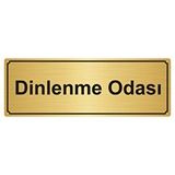 Özarslan Dizayn Dinlenme Odası 5x20 cm Altın Renk Metal Yönlendirme Levhası